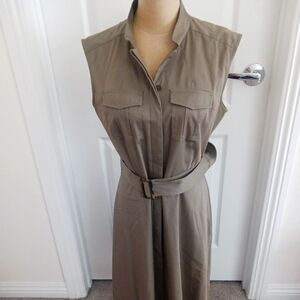 Ann Taylor Olive Green Midi Dress